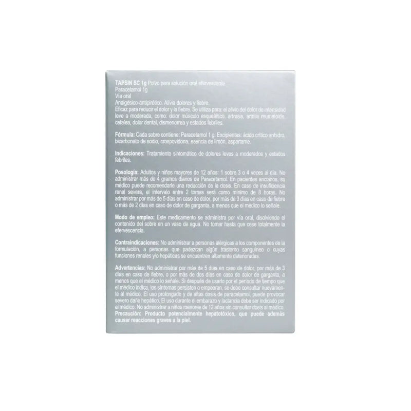 Tapsin SC Polvo - Paracetamol 1gr solución oral efervescente