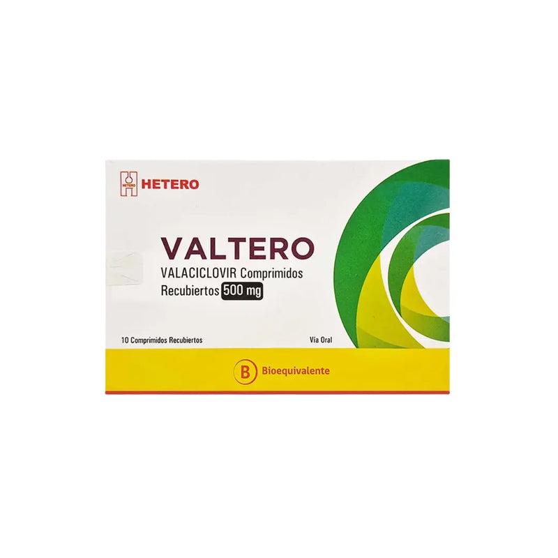 Valtero - Valaciclovir 500 mg - 10 Comprimidos Recubiertos